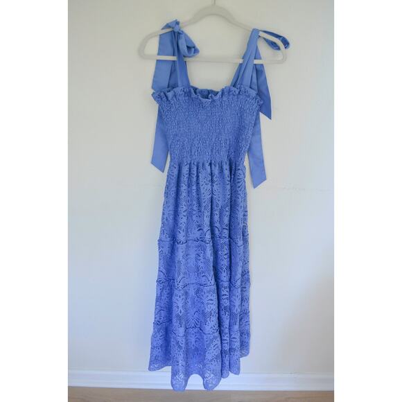 Hill House The Ribbon Ellie Nap Dress in Blue Lace Medium - Picture 4 of 8